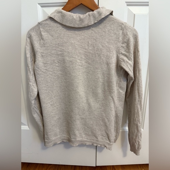 Zara Knit Ruffle Cardigan Button Down Sweater size Medium - Picture 4 of 9